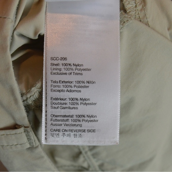 Marmot Nylon Roll Up Hiking Pants, Light Khaki - Size 10 - Picture 8 of 13